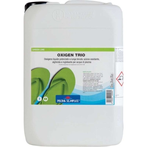 Oxigen Trio Lapi PS1649010 10Kg ossigeno liquido potenziato tripla azione multifunzione per piscine