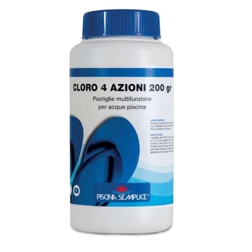 CLORO 4 AZIONI 200g Lapi PS1538C12 1Kg 5 pastiglie da 200 gr