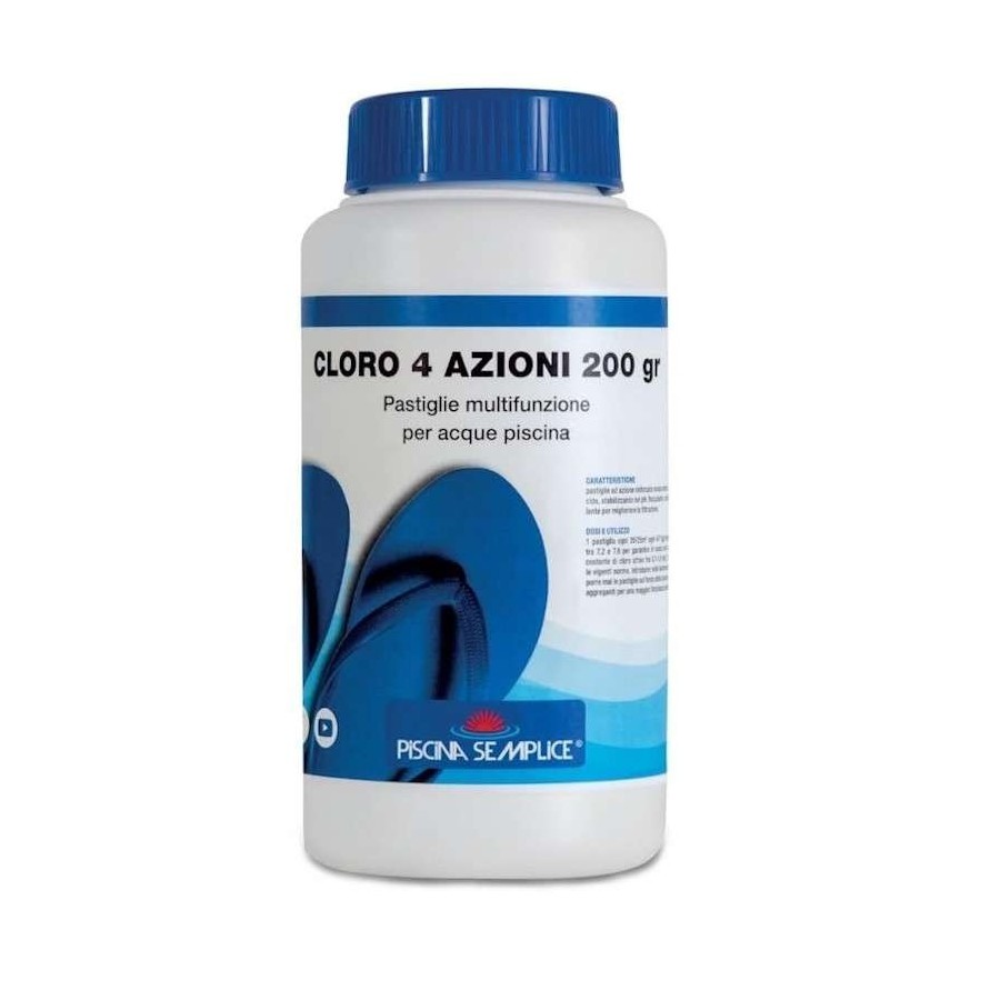 CLORO 4 AZIONI 200g Lapi PS1538C12 1Kg 5 pastiglie da 200 gr