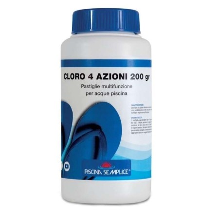CLORO 4 AZIONI 200g Lapi PS1538C12 1Kg 5 pastiglie da 200 gr